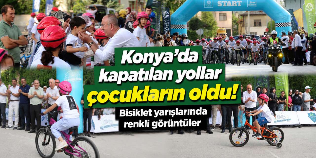 Konya’da çocuklar pedala bastı, herkes nefesini tuttu! Mahallede büyük heyecan