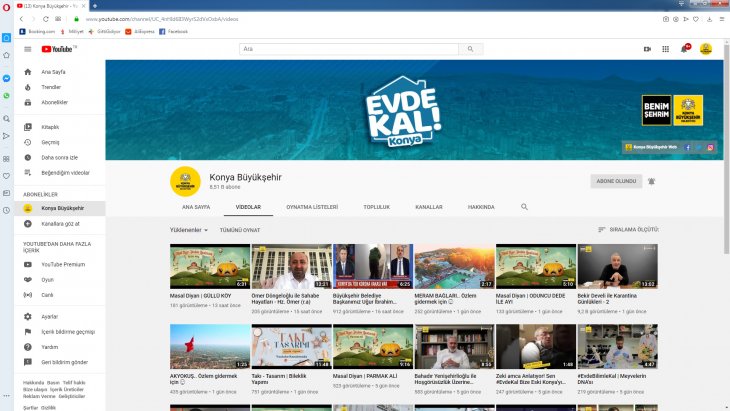 Konya Büyükşehir, Youtube kanalından evlere misafir oluyor