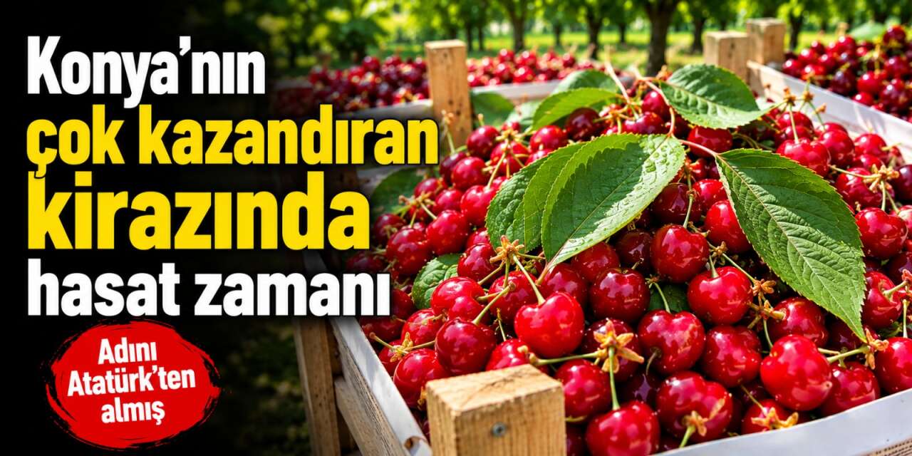 Konya'nın geç olgunlaşan kirazı para basıyor! Hasat başladı