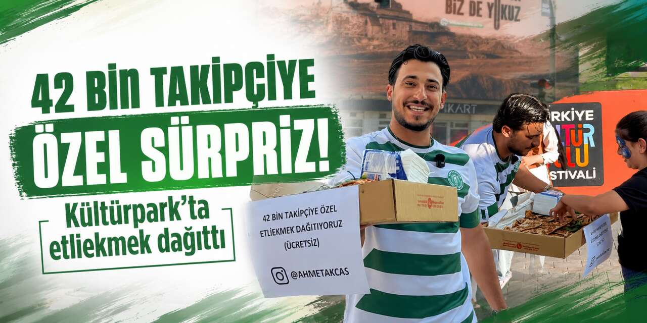 Milyonların izlediği Konyalı fenomenden anlamlı hareket! Vatandaşlara etliekmek dağıttı