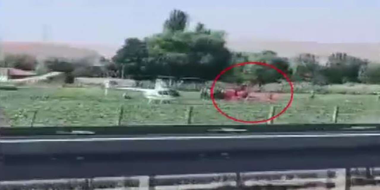 Ankara'da helikopter düştü