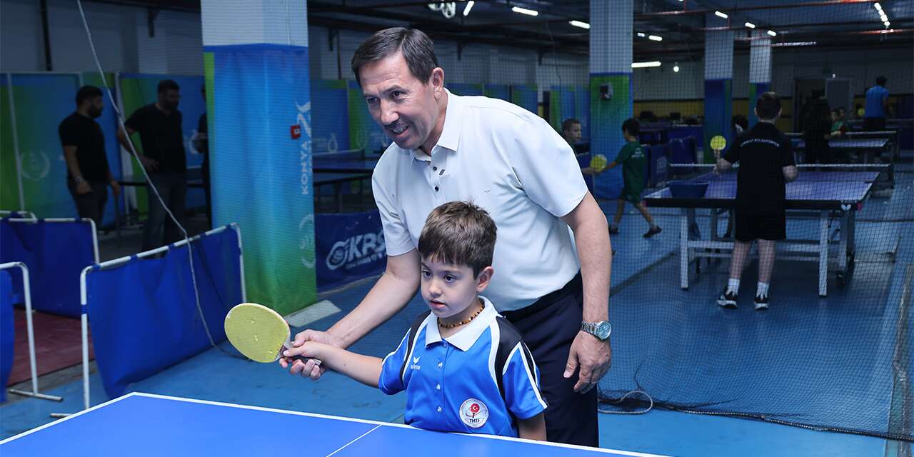 Başkan Kılca, Konya’da yaz tatilini sporla geçiren çocuklarla buluştu