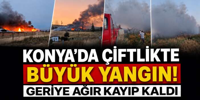 Konya’da alevler her şeyi yuttu! Ev ve hayvan barınağı küle döndü
