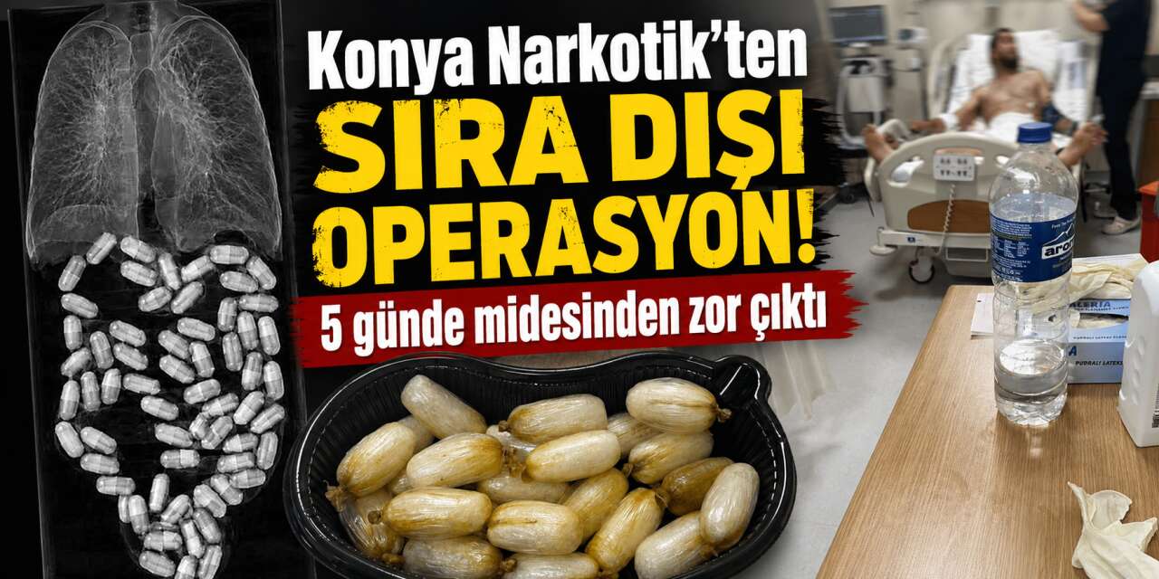 Konya’da film gibi olay! Yabancı uyruklu kuryeyi röntgen ele verdi