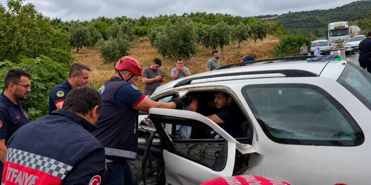 Kontrolden çıkan otomobil TIR’a çarptı! 64 yaşındaki sürücü hayatını kaybetti, 2 yaralı var