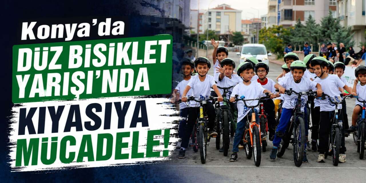 Konya’da spor dolu bir gün! Minikler ödül için pedal çevirdi