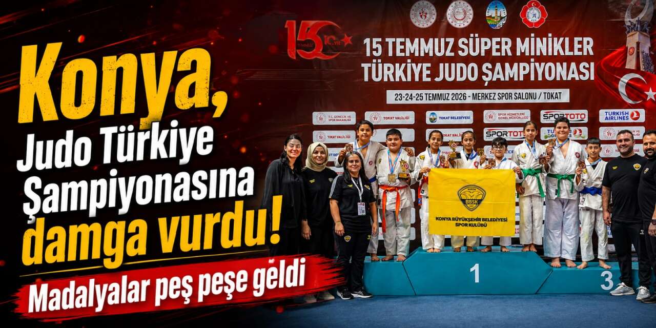 Konya’nın minik judocularından gururlandıran hareket! Tokat’tan 8 madalyayla döndüler