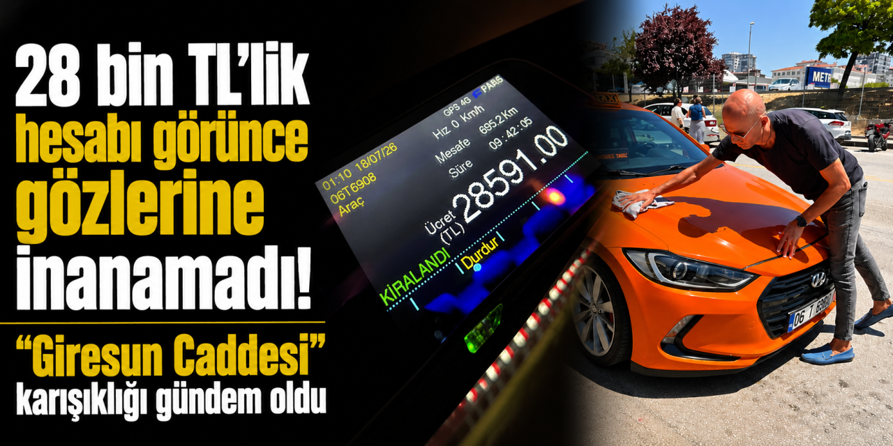 Taksiciye meslek hayatının ilkini yaşatan olay! 28 bin lira yazdı
