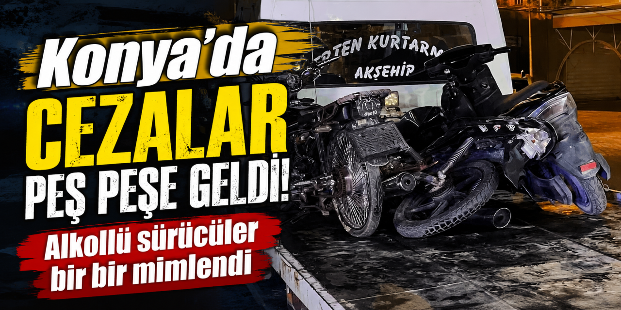 Konya’da trafik denetimi arttı! 10 günde onlarca sürücüye ceza yağdı