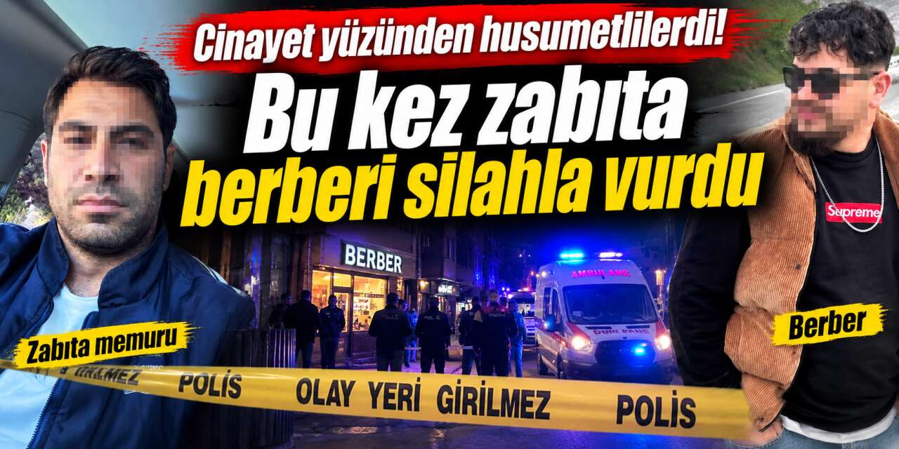 Zabıta memuru berberi silahla vurdu