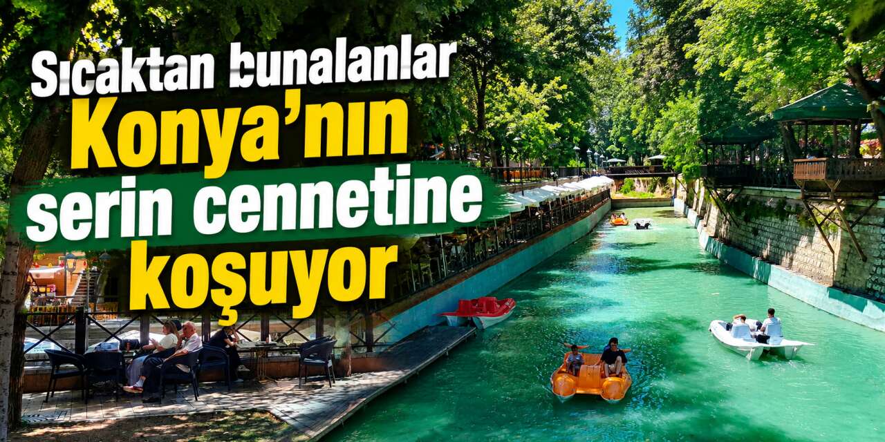 Hava ısındı, Konyalılar yine dünyaca ünlü mekana koştu