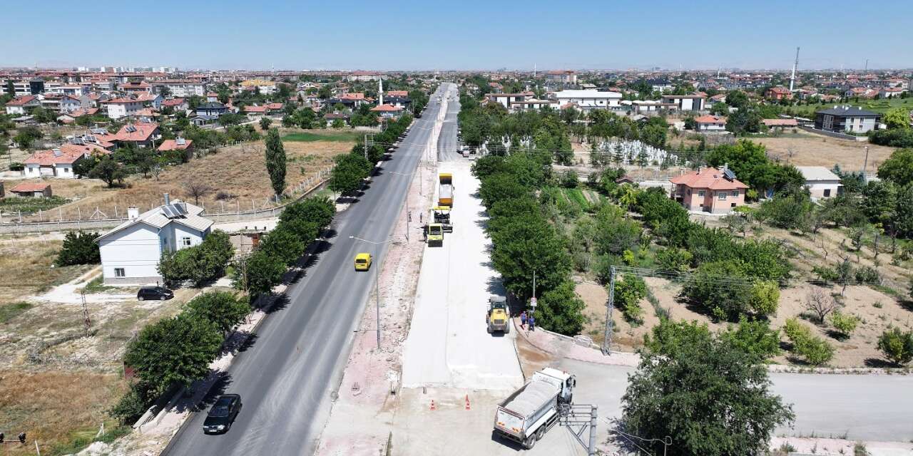 Konya'da ulaşım atağı hız kesmiyor! 1000 metrelik yolda dönüşüm devam ediyor