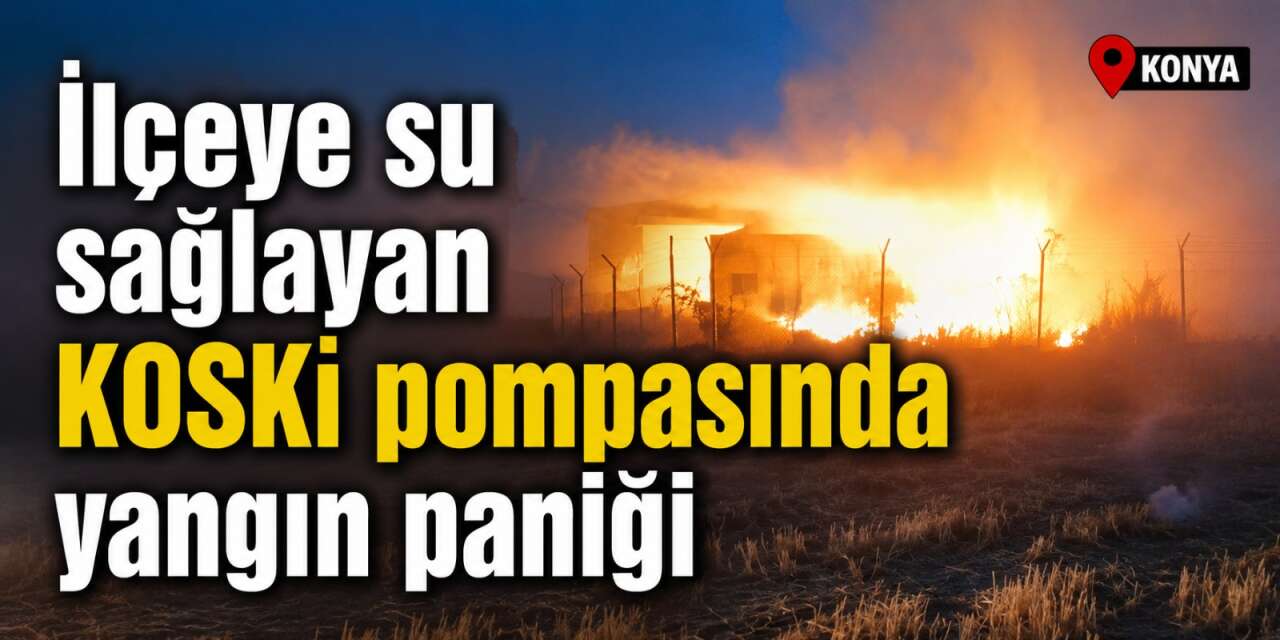 Konya'da kritik tesiste yangın! Su motopompu alevlere teslim oldu