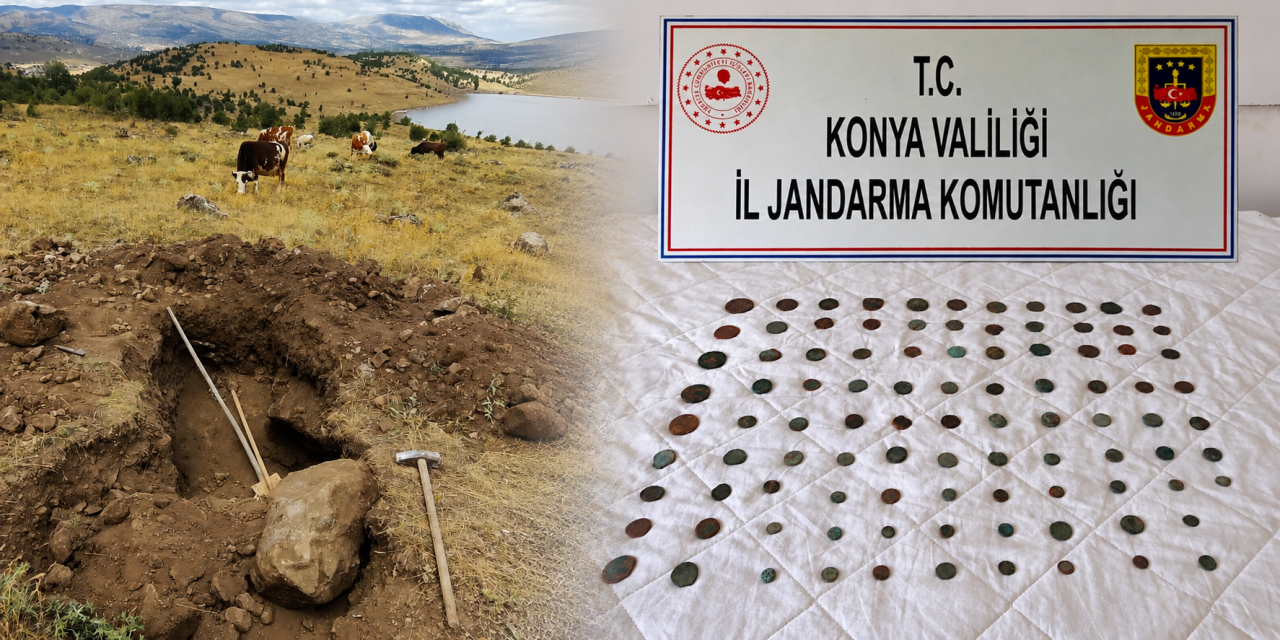 Konya'da tarihi eser operasyonu! 100 adet sikke ele geçirildi