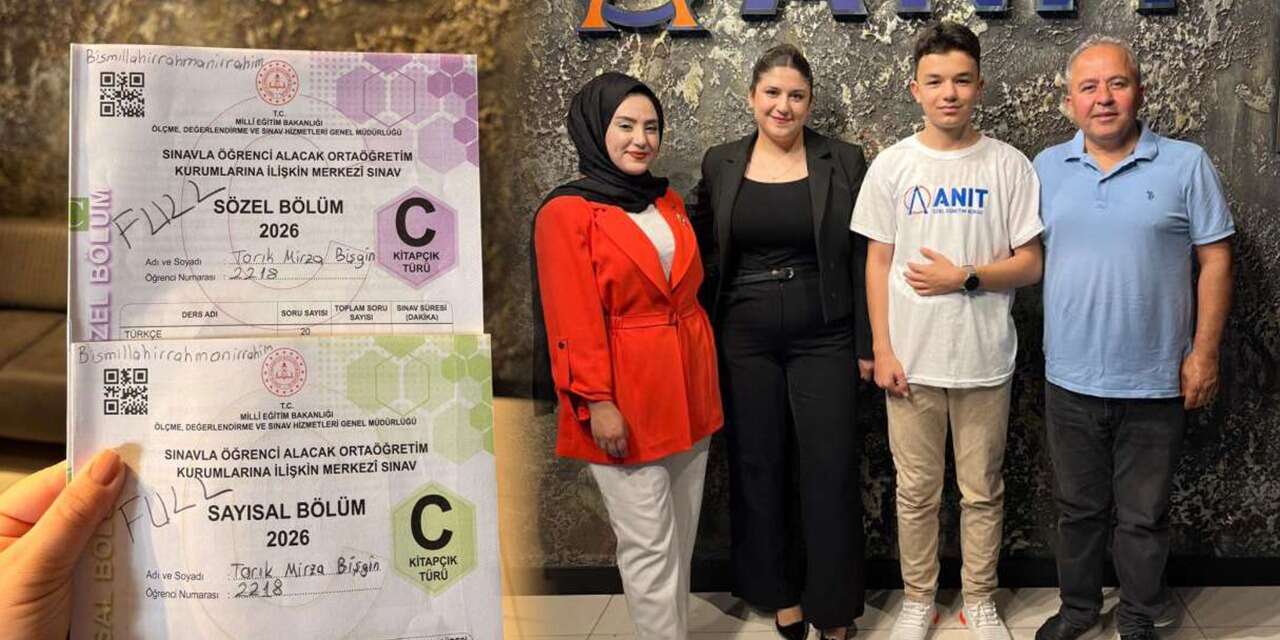 Konya’da LGS şampiyonu Tarık Mirza Bişgin, Türkiye’nin en yüksek puanlı lisesine yerleşti
