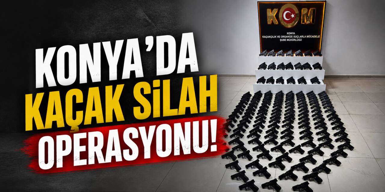 Konya'da kamyonetten cephanelik çıktı! 236 tabanca ele geçirildi