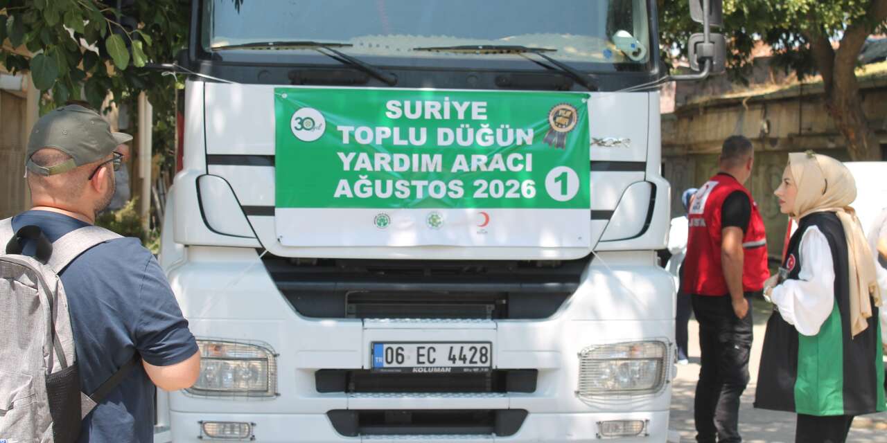 Konya'dan Suriye'deki nişanlı çiftlere 80 milyon TL değerinde yardım