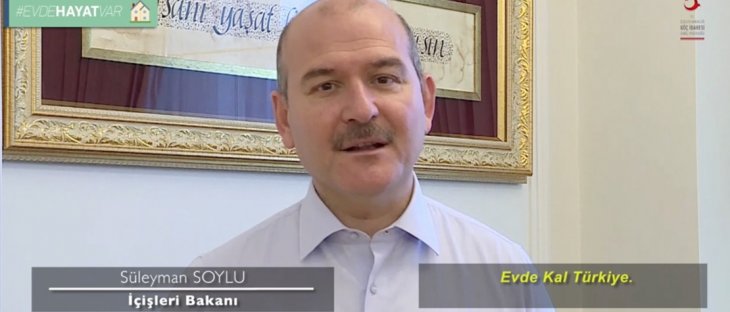 İçişleri Bakanı Soylu'dan videolu 'evde kal' çağrısı! Ünlü isimler de destek verdi