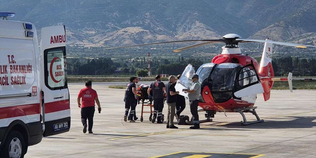 78 yaşındaki kadın ambulans helikopterle Konya'ya sevk edildi