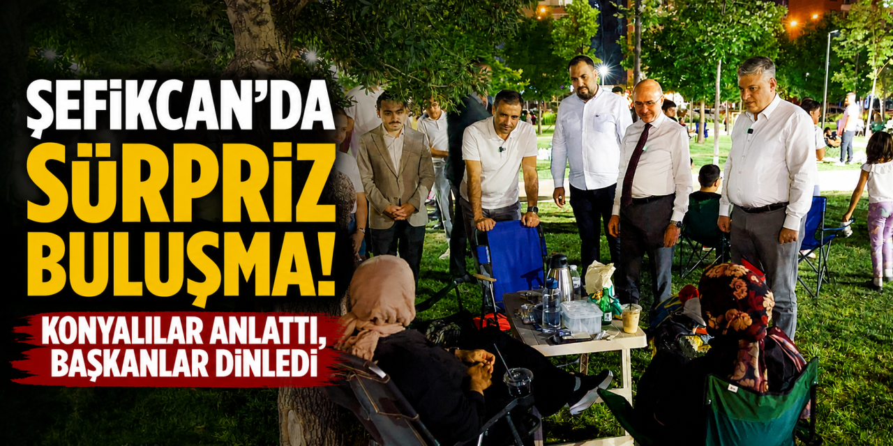 Konya’da başkanlar sahaya indi! Parkta vatandaşların taleplerini dinledi
