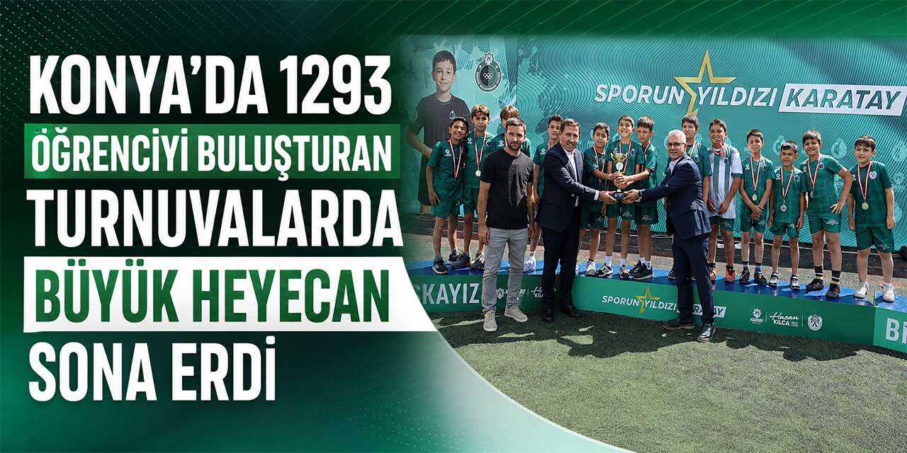 Konya’da 1293 öğrencinin katıldığı turnuvada şampiyonlar belli oldu