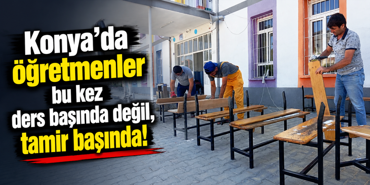 Konya’da öğretmenler kolları sıvadı! 40 gündür öğrencileri için çalışıyorlar