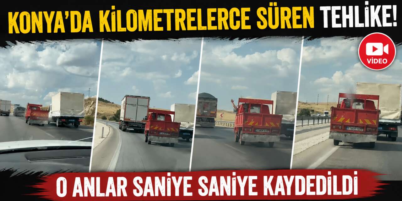 Konya’da akılalmaz anlar! Şehirlerarası yolda terör estirdi