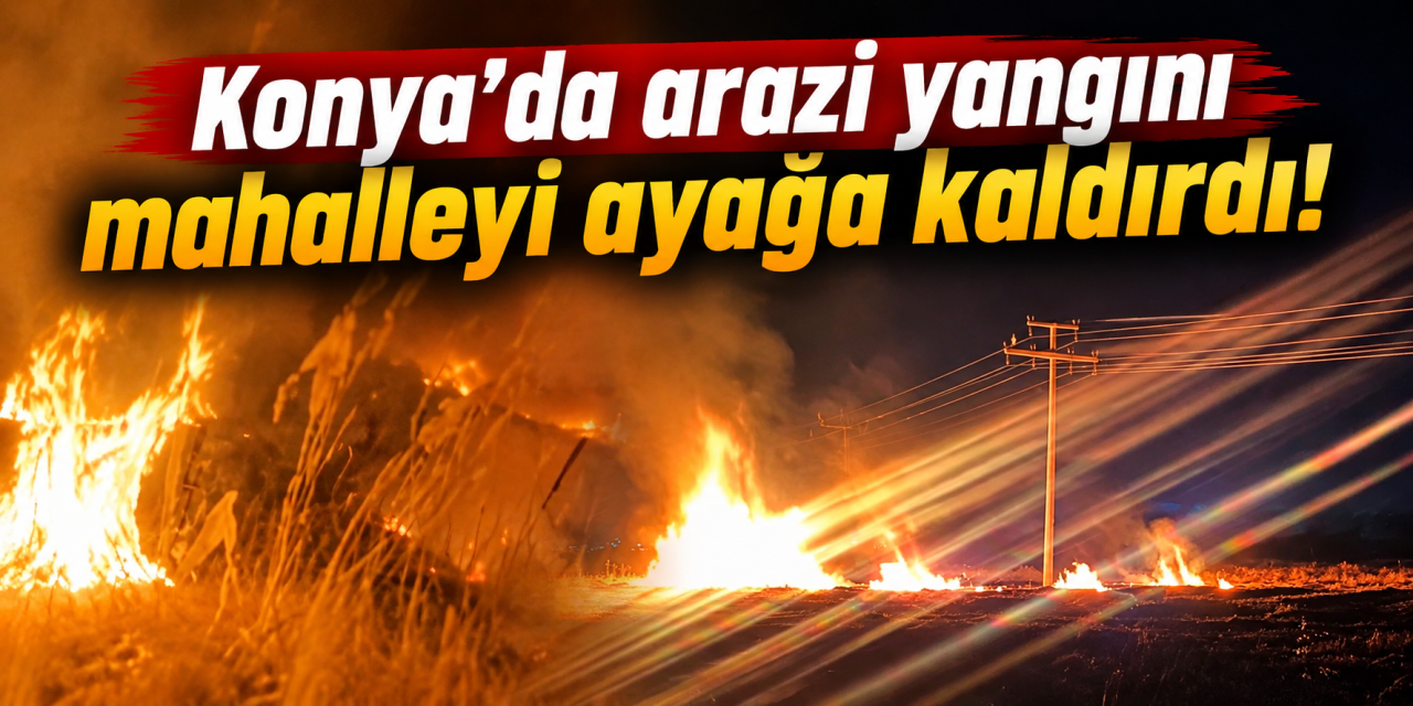 Konya’da yangın paniği! Muhtar tankerin başına geçti, mahalleli seferber oldu