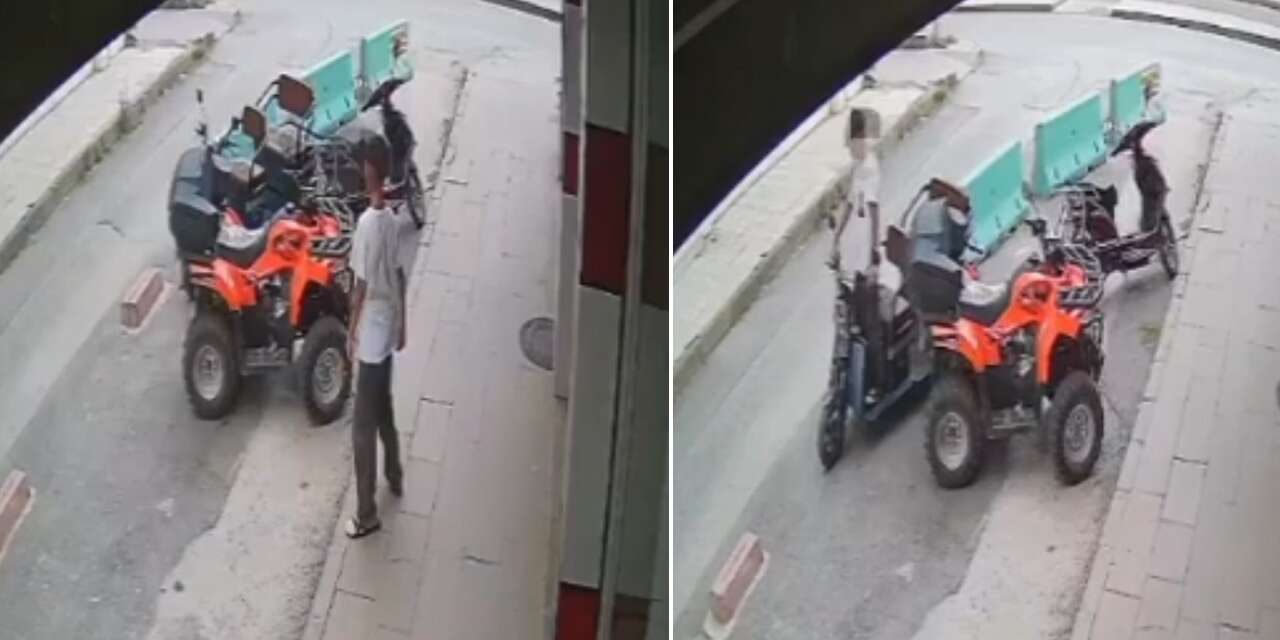 Konya’da küçük hırsızın motosiklet çalma anı kamerada! Dakikalarca uğraştı