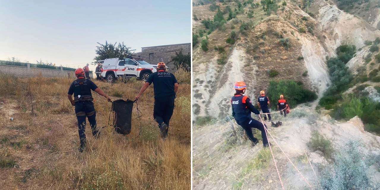 Konya’da dağlık alandan gelen ihbar ekipleri alarma geçirdi