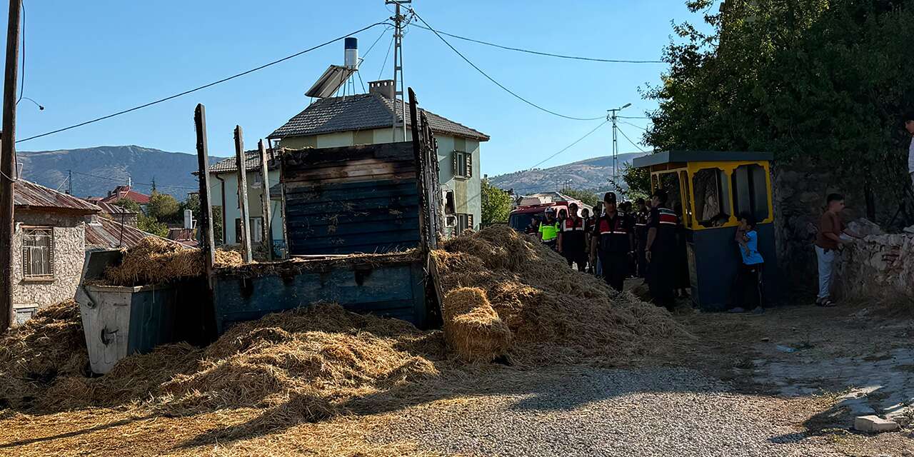 Konya’da saman yüklü kamyonda yangın paniği! Ekipler zamanla yarıştı