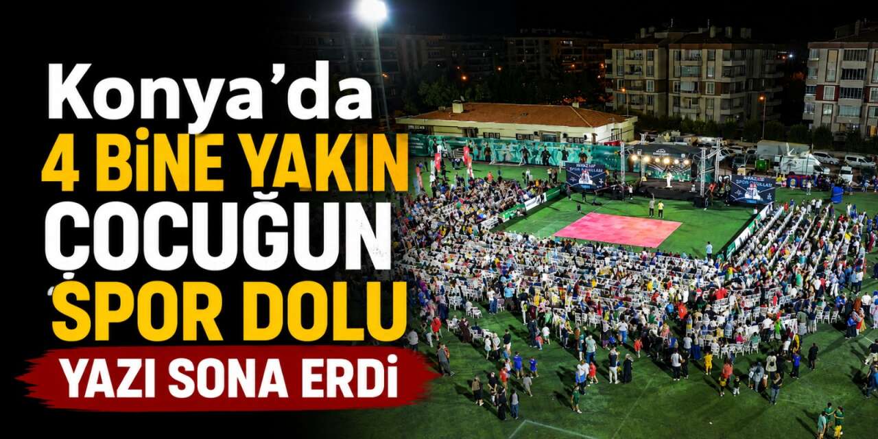 Konya’da 8 haftalık maraton sona erdi! 3 bin 670 çocuk renkli bir finalle veda etti