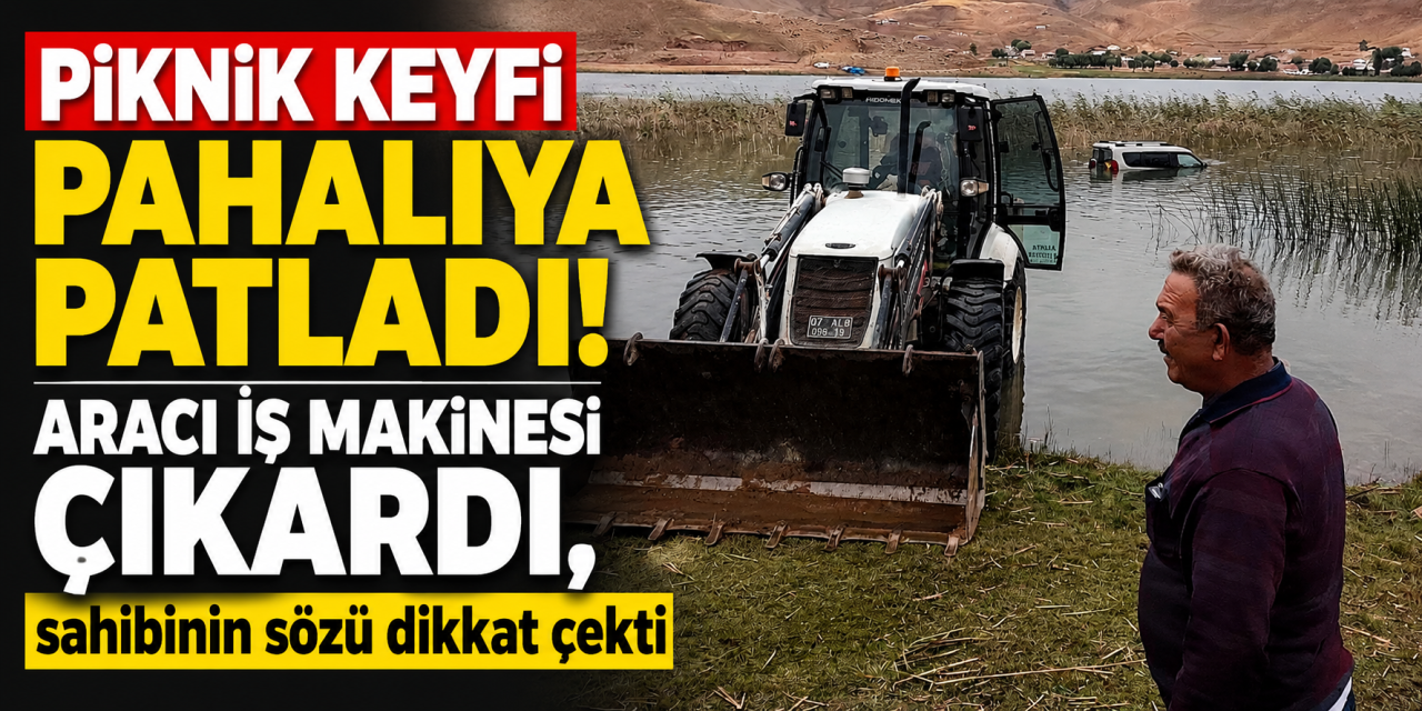 Hafta sonu pikniği pahalıya patladı! Araç yokuş aşağı kayıp göle düştü