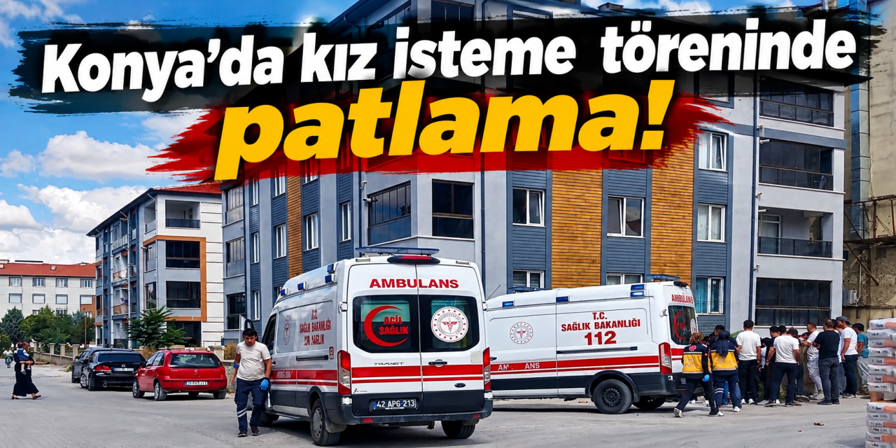 Konya’da mutlu gün kabusa döndü! Meşale elinde patladı