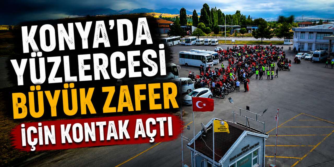 Konya’da 218 motosiklet teke amaçla yola çıktı! Renkli görüntüler çıktı