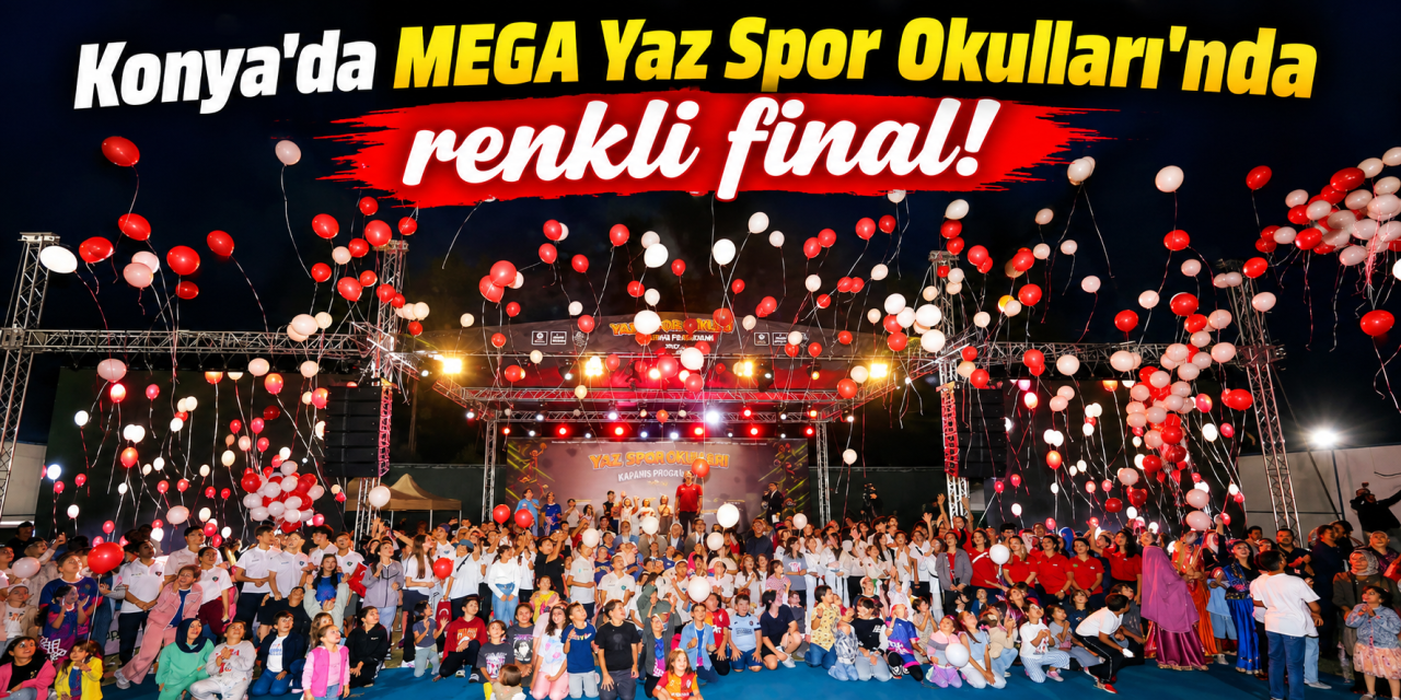 Konya’da 5 bin çocuğun spor maratonu renkli görüntülerle sona erdi