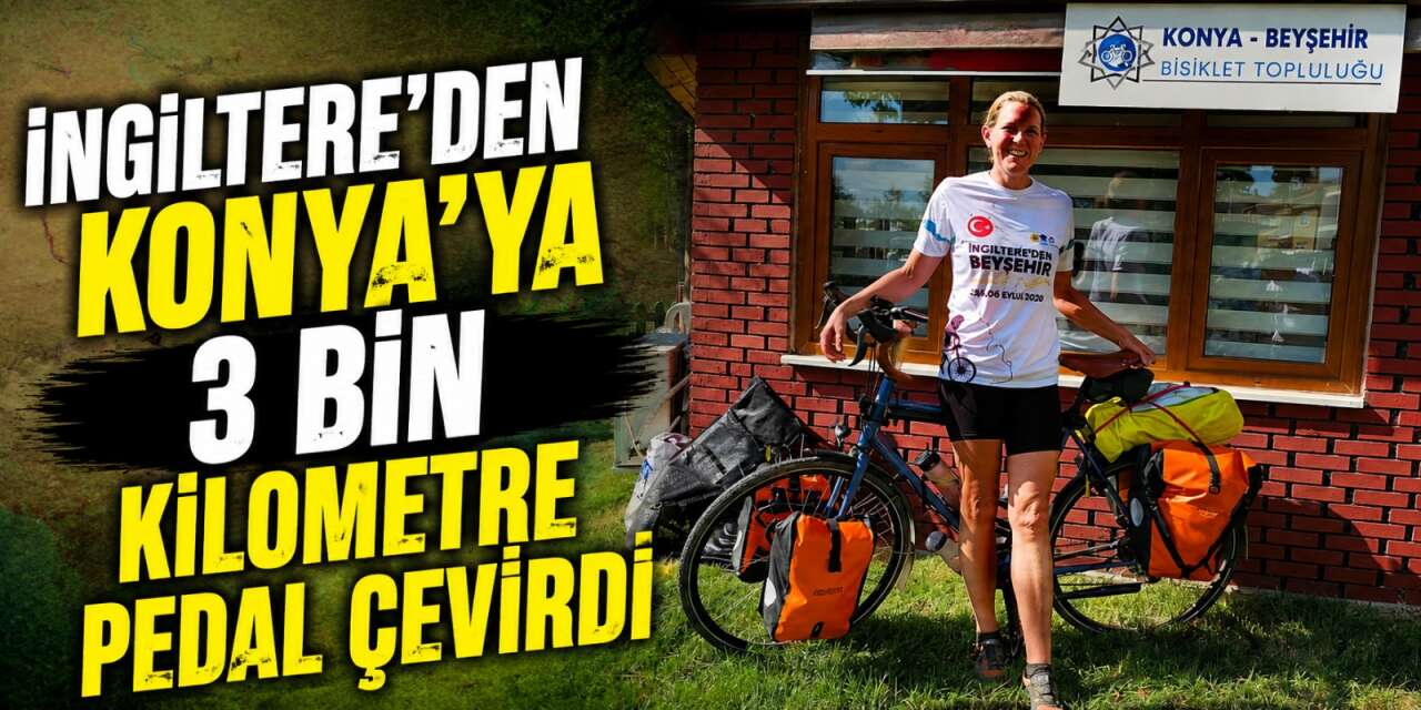Avrupa yolculuğuna Konya molası! İngiliz bisikletçi Beyşehir’de misafir edildi