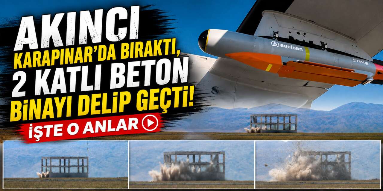 Konya'da dünya gözüyle test! İki kat betonu delip hedeflenen katta patladı