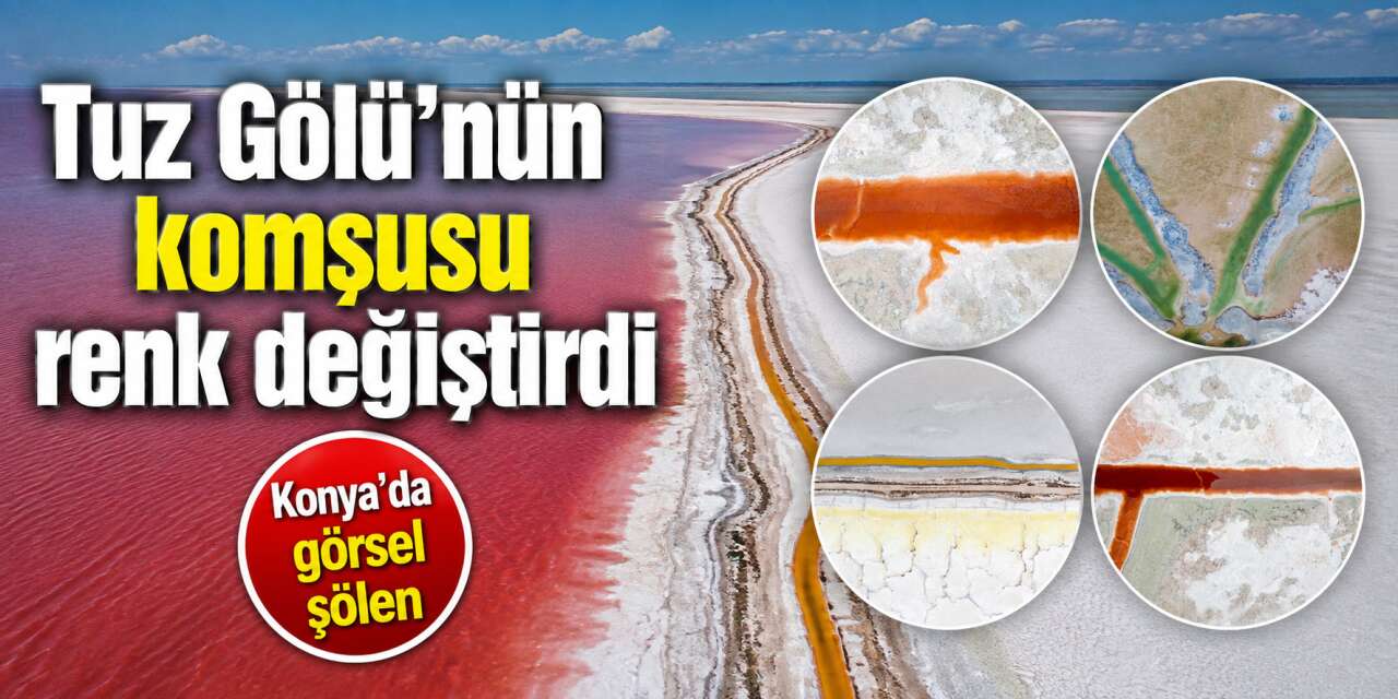Konya'da beyaz tuz ile pembenin masalsı görüntüsü hayran bıraktı