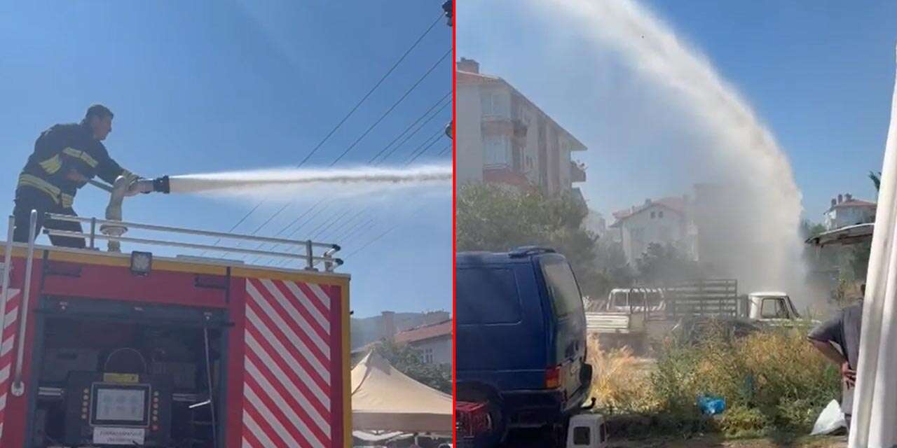 Konya’da yangın! Alevler araç ve evlere ulaşmadan söndürüldü