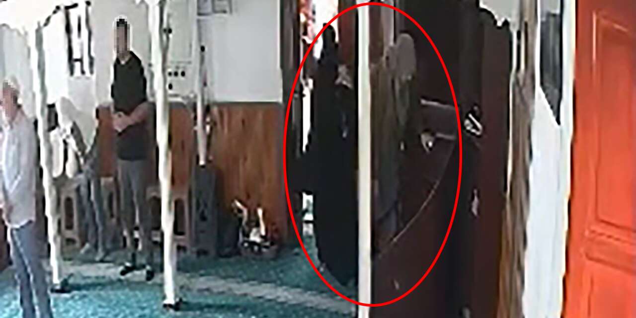 Camide çarşaflı hırsızlık! Namaza gelen kadının altınlarını çaldılar