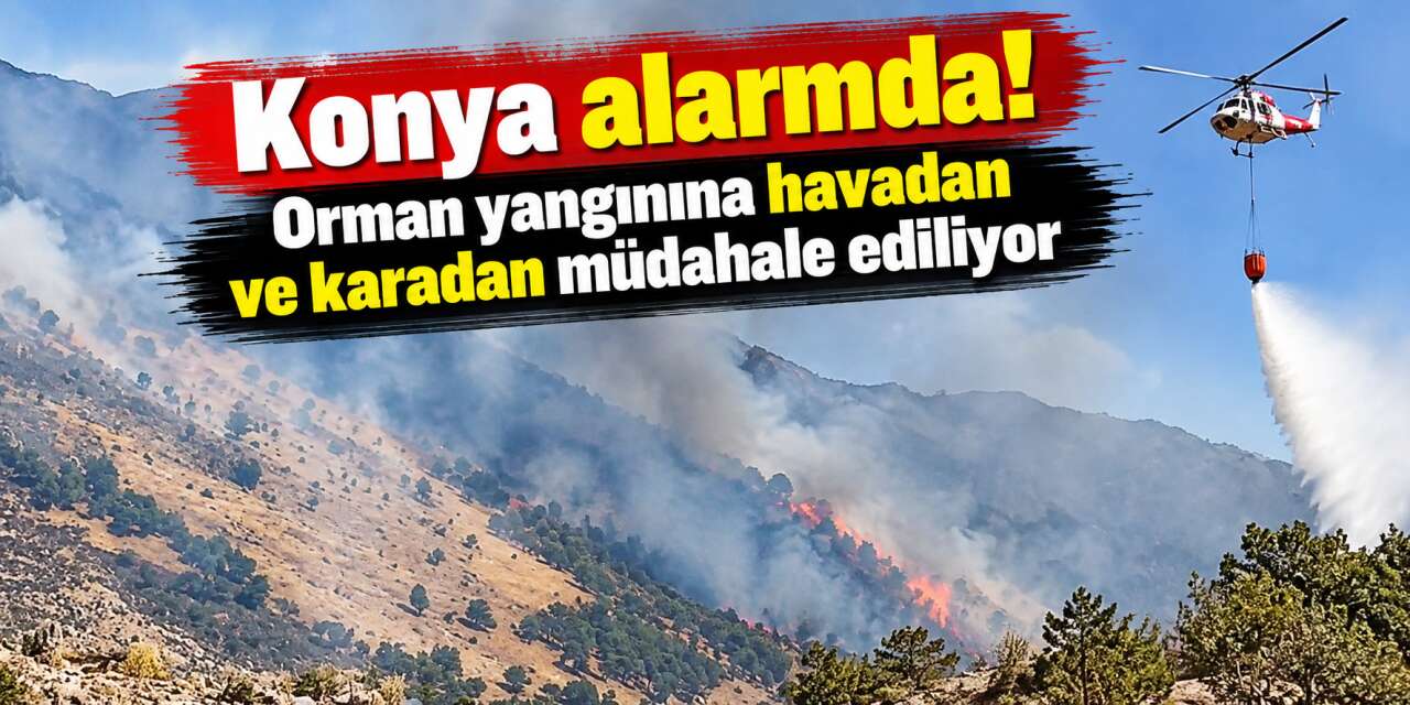 Konya’da orman yangını çıktı! Alevler yaylalara ilerliyor