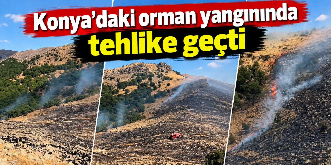 Konya’daki orman yangını kontrol altına alındı! 2 hektar alan zarar gördü