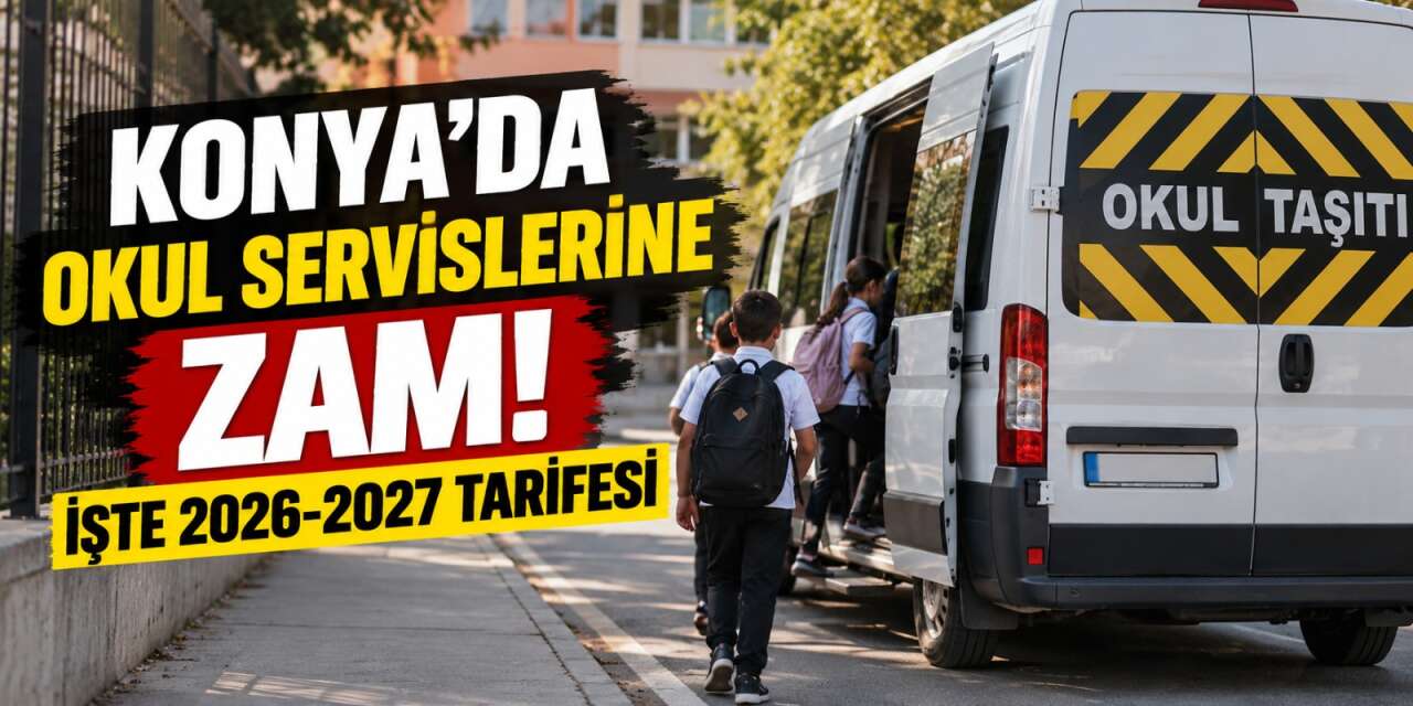 Konya’da 2026 - 2027 okul servis ücretleri belli oldu! Yüzde 25 zam geldi