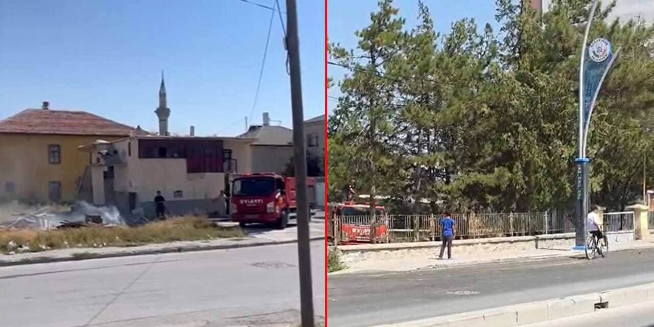 Konya’da peş peşe ot yangınları! Alevler evlere sıçramadan söndürüldü