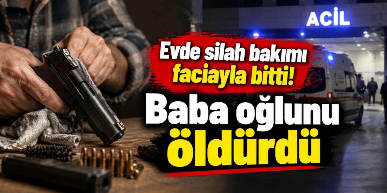 Babanın elindeki silah ateş aldı! Karşısında oturan oğlu hayatını kaybetti