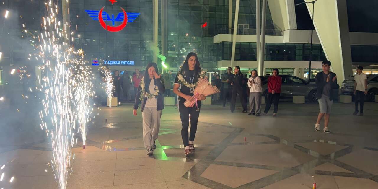Konya’da zafer coşkusu! Avrupa ikincisi Sinem Oruç’a yakışan karşılama