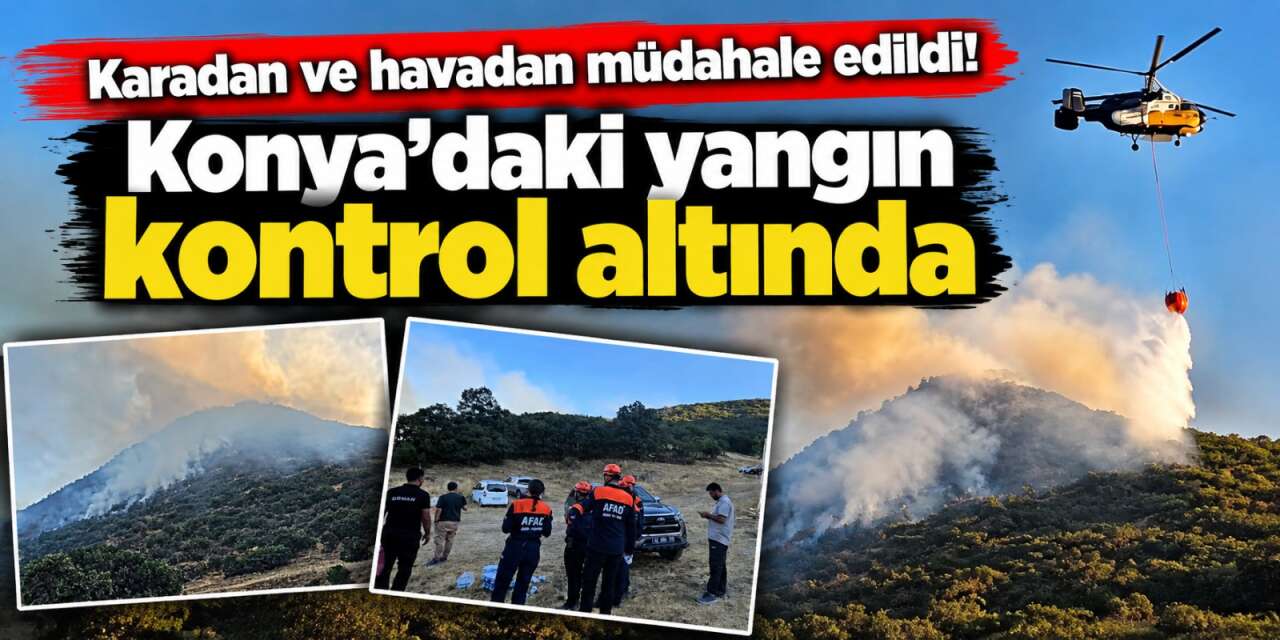 Konya’daki orman yangınından sevindiren haber! Kontrol altına alındı