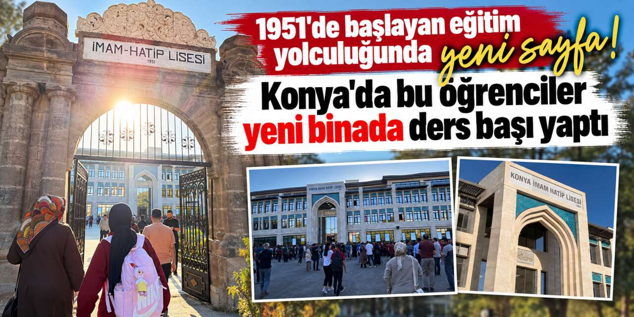 Konya’nın 75 yıllık okulunda tarihi gün! Yeni binada ilk ders zili çaldı