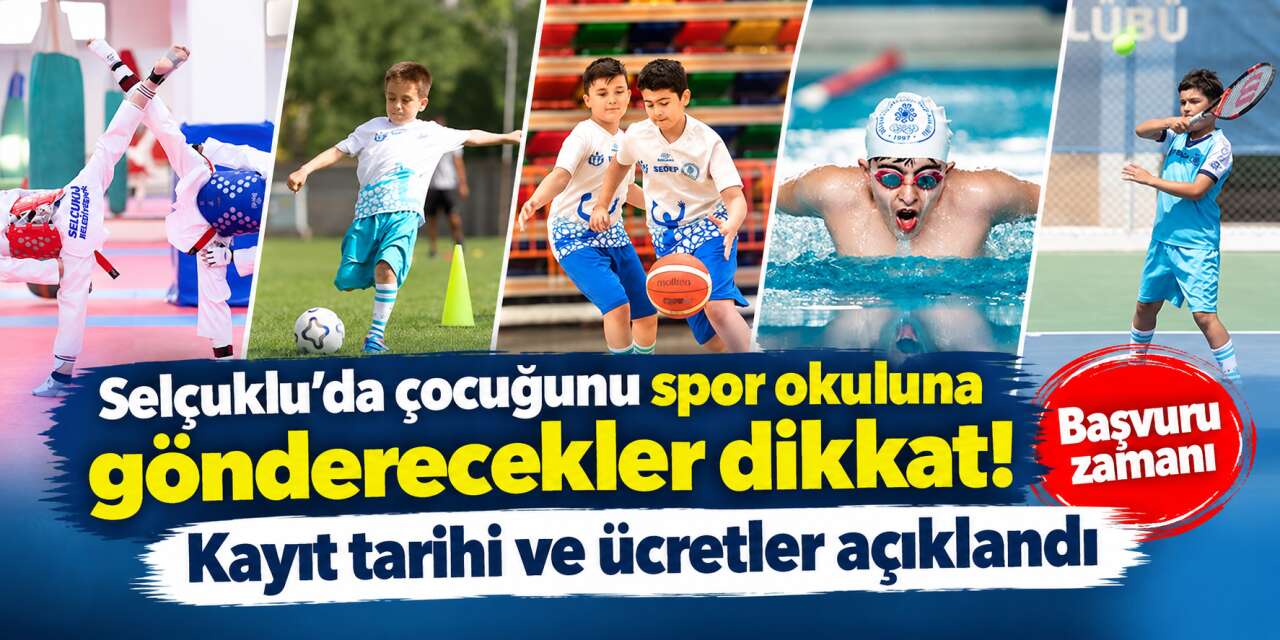 Konya Selçuklu Spor Okullarında 2026 - 2027 kayıt başvurusu zamanı